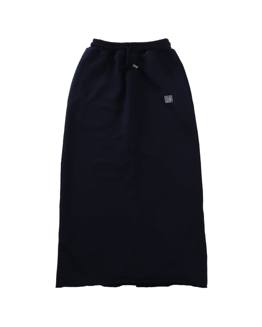 SQUARE LOGO SWEAT SKIRT - NAVY