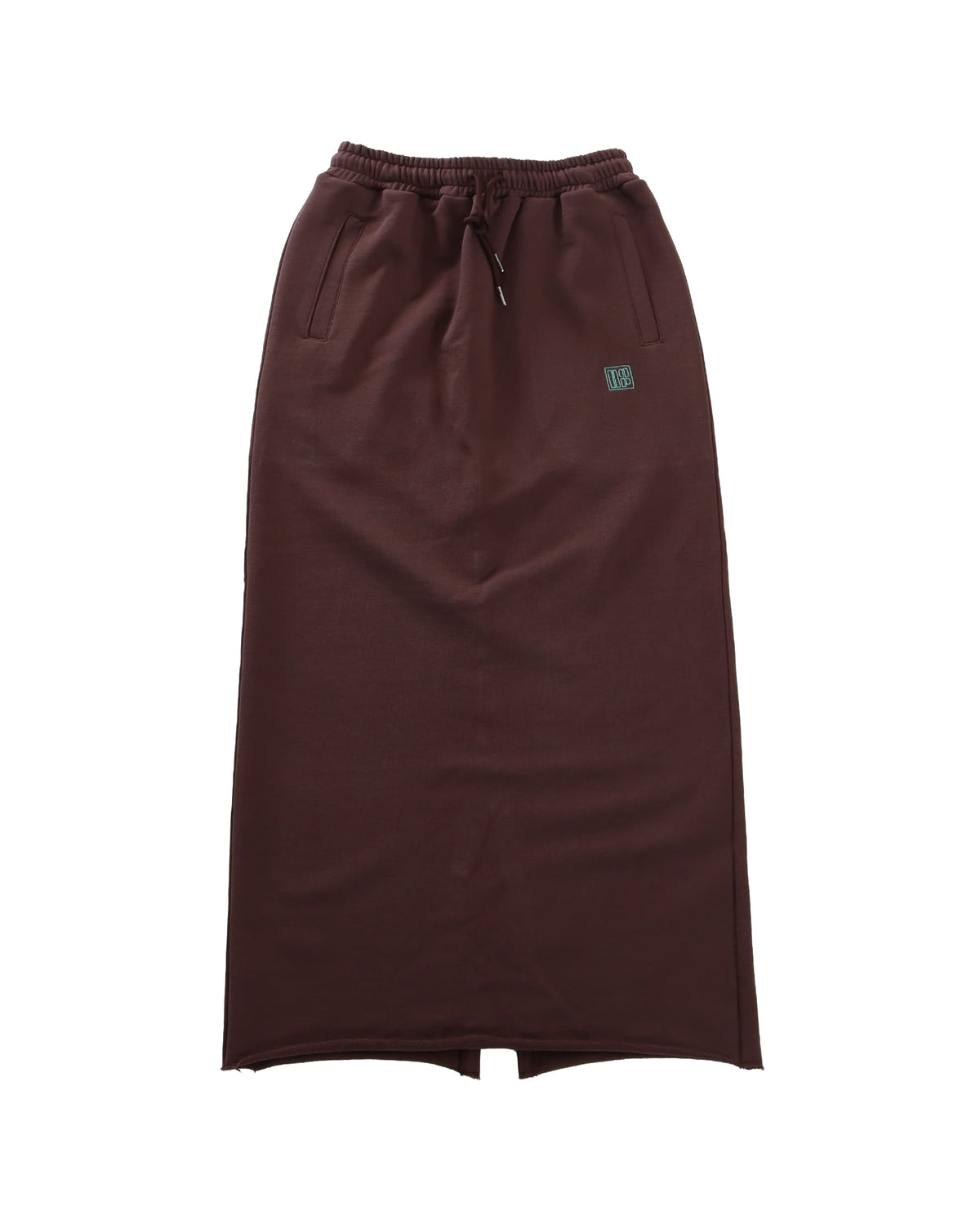 SQUARE LOGO SWEAT SKIRT - BROWN